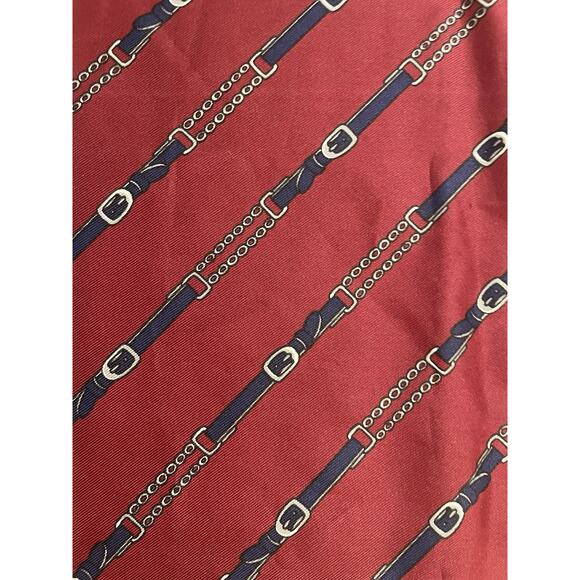 Vintage Borelli Scarf Womens Equestrian Chain Belt Derby Design 80s Classic - Picture 5 of 8